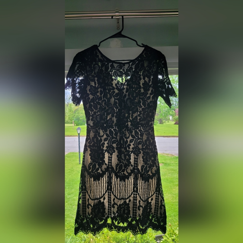 Black lace dress
